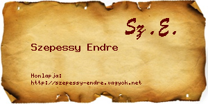 Szepessy Endre névjegykártya